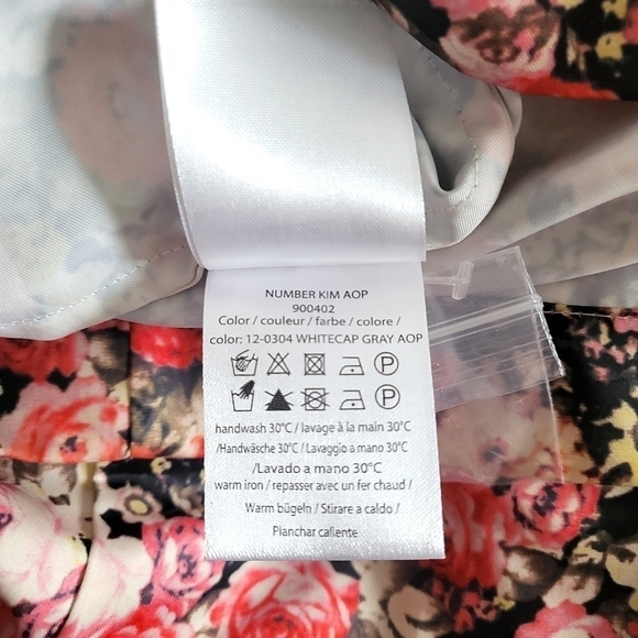New Rotate Birger Christensen Kim Floral Whitecap Gray Mini Dress NWT Size 4 US - Picture 16 of 17